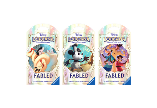 Disney Lorcana Fabled Sleeved Booster Pack Art Bundle